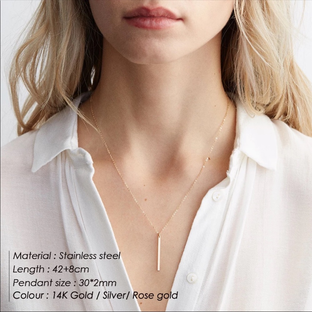 •River• Bar Pendant Necklace - Picture 4 of 5